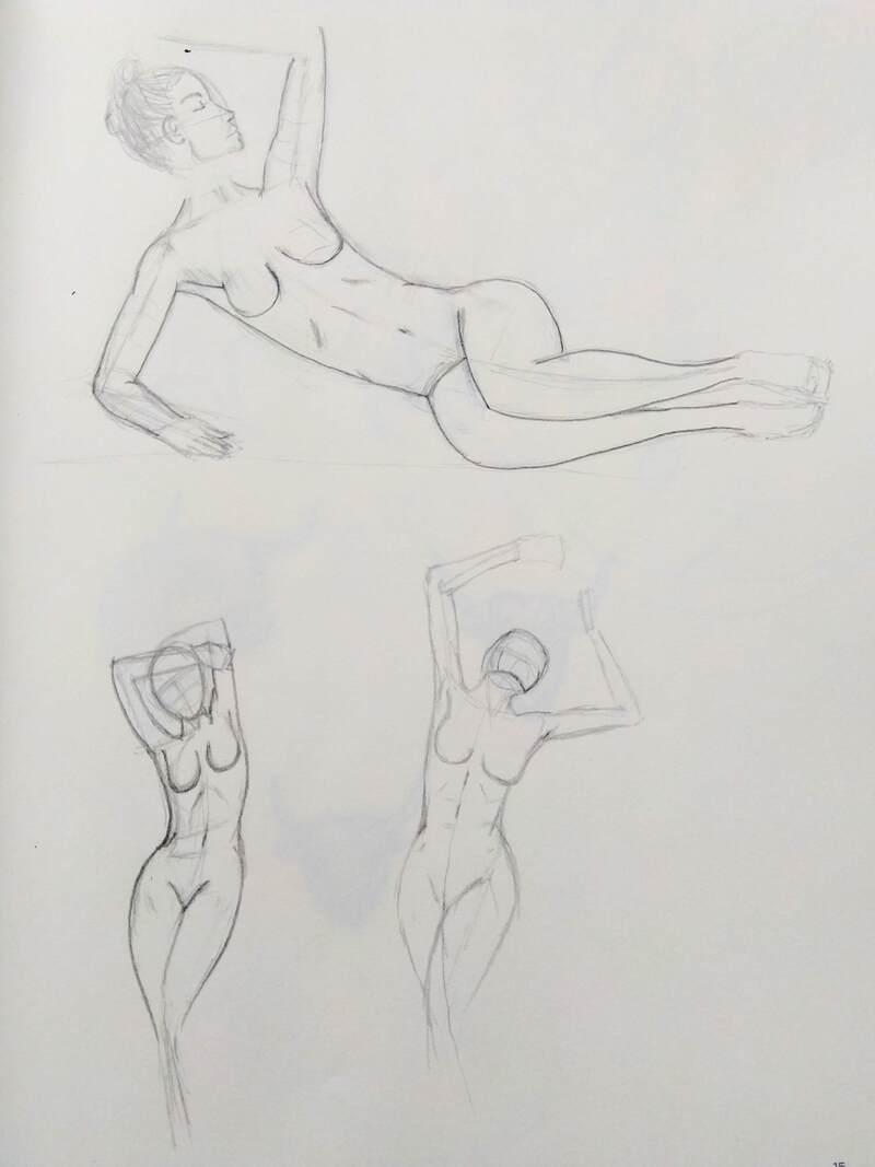 A few figures from when I started drawing again (ca. december 2020).
